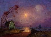 unknow artist Cottage in the Moonlight in Briere oil painting picture wholesale